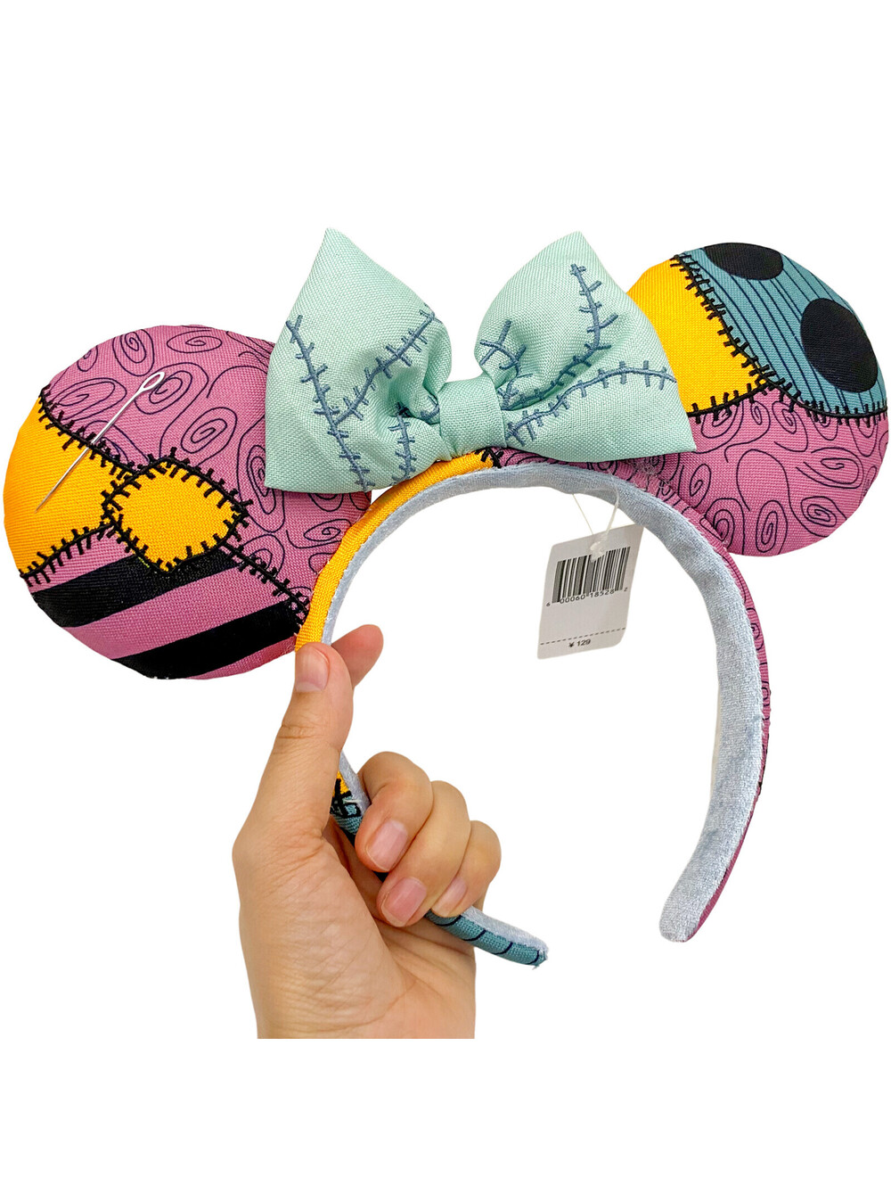 Nightmare Before Christmas Sally Minnie Ears Blue Bow Headband